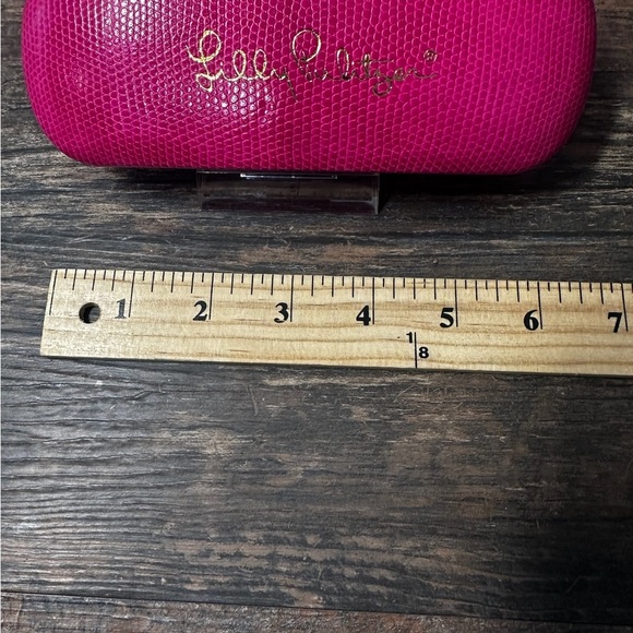 Lilly Pulitzer Pink Glasses Case Vibrant Glossy Structured - Picture 9 of 14